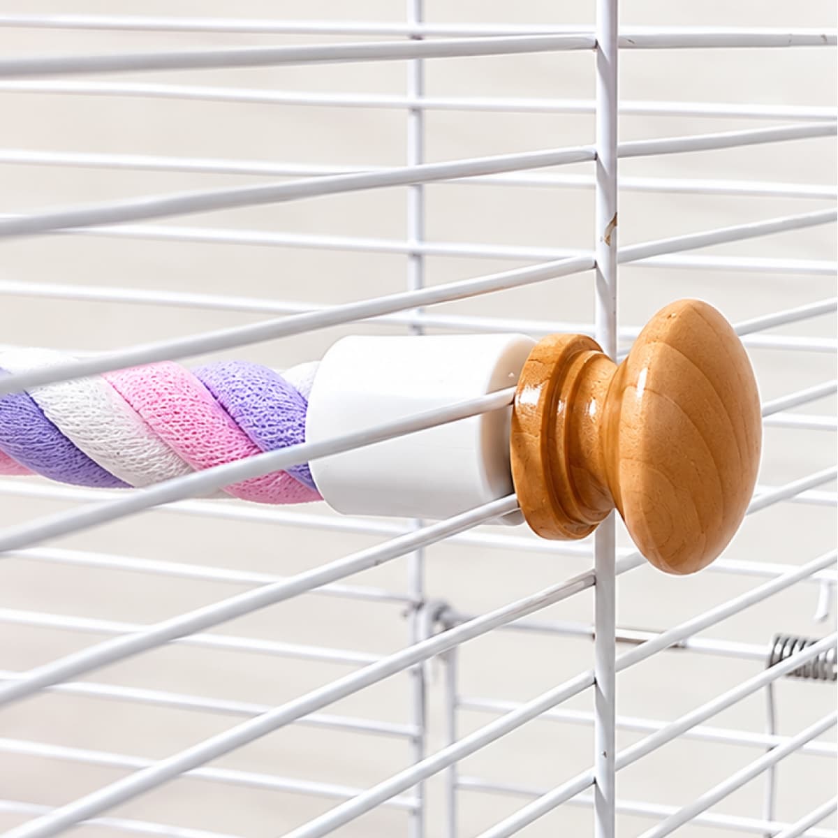 Colorful Bird Rope Perch 46cm | Flexible Cage Perch for Parrots