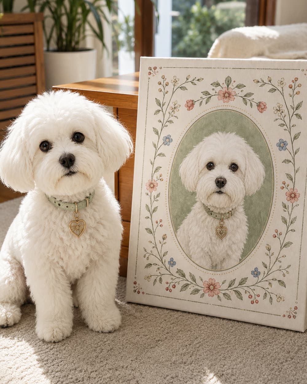 Custom Pet Portrait Canvas | Personalized Pet Photo Wall Art Petit Pets