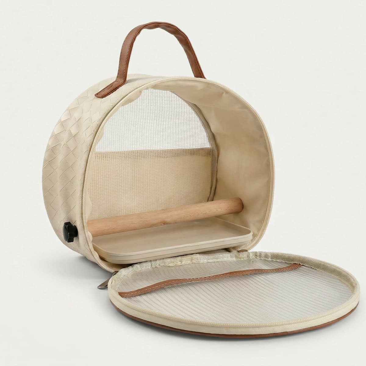 The Woven Sanctuary | Breathable Fluted Window Bird Carrier