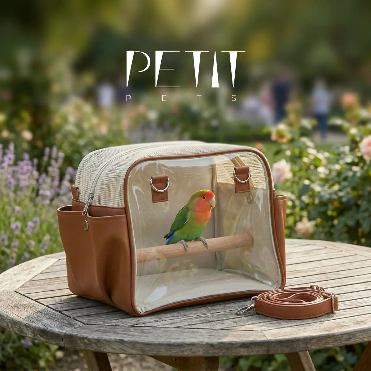 The Grand Sanctuary | Premium Panoramic Bird Carrier with Storage Petit Pets