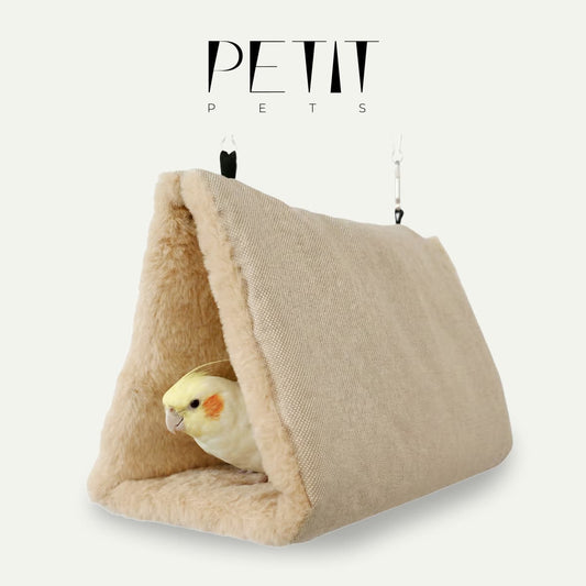 Thermal bird tunnel bed oatmeal - anti-anxiety parrot hideaway