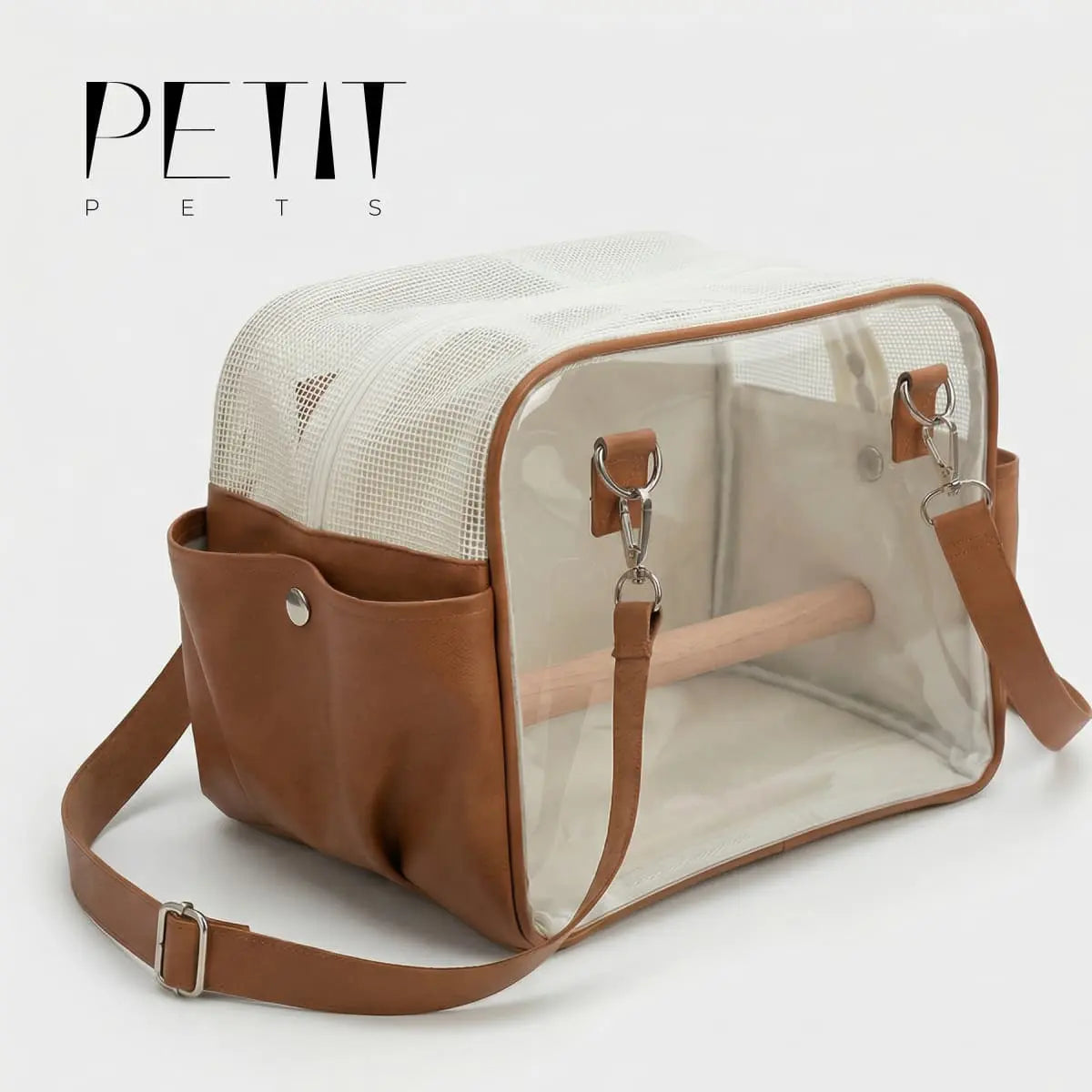 The Grand Sanctuary | Premium Panoramic Bird Carrier with Storage Petit Pets
