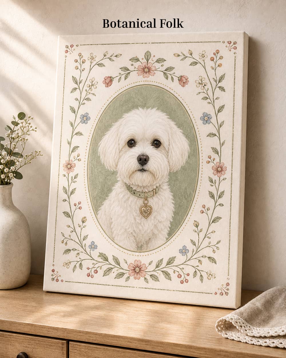 Custom Pet Portrait Canvas | Personalized Pet Photo Wall Art