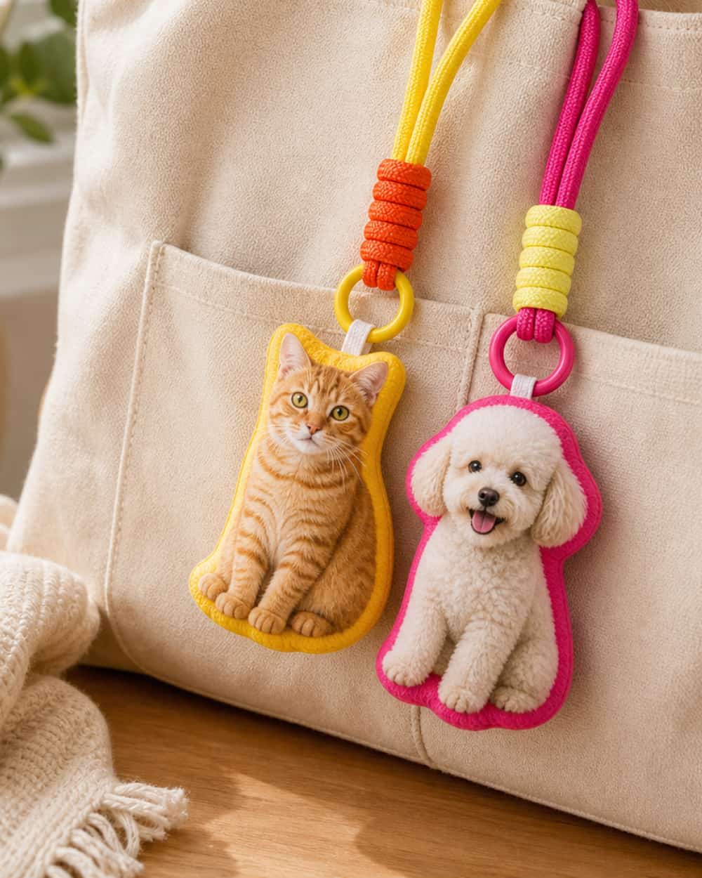 Custom Pet Photo Keychain | Personalized Pet Keychain Gift