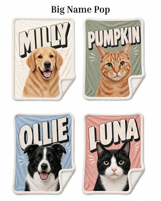 Custom Pet Photo Blanket | Personalized Pet Blanket Gift Petit Pets