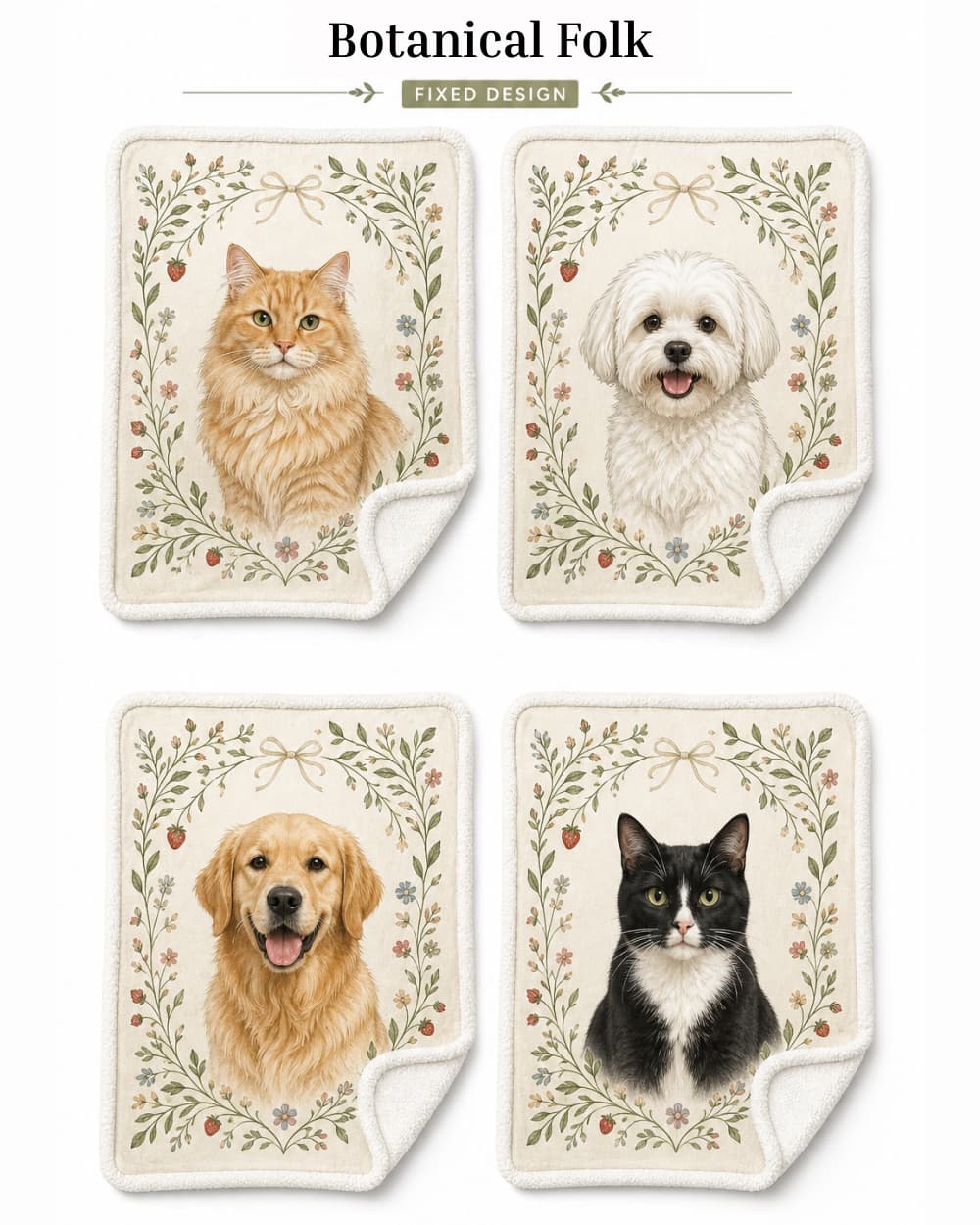 Custom Pet Photo Blanket | Personalized Pet Blanket Gift