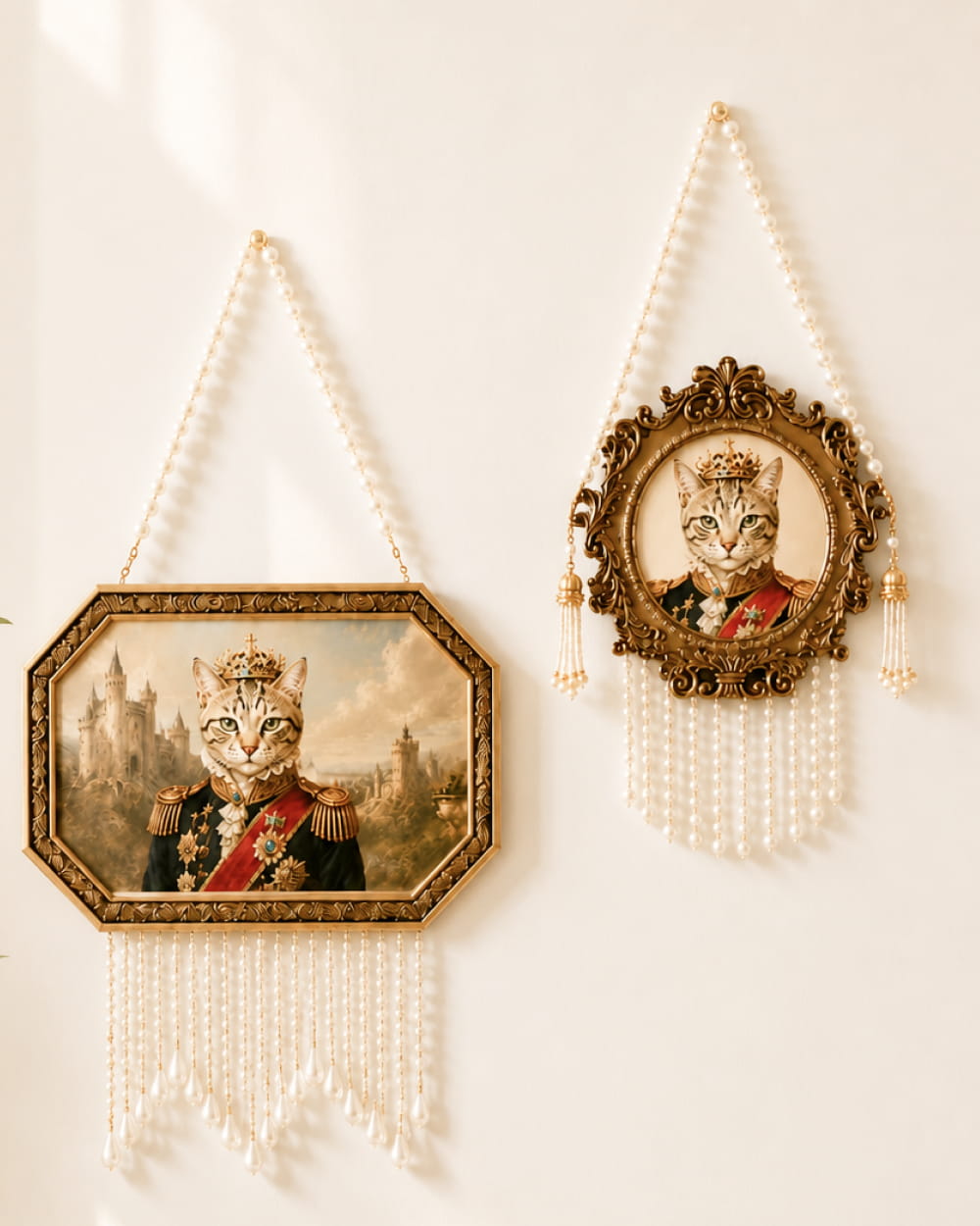 Custom Royal Pet Portrait Frame | Victorian Wall Art Petit Pets