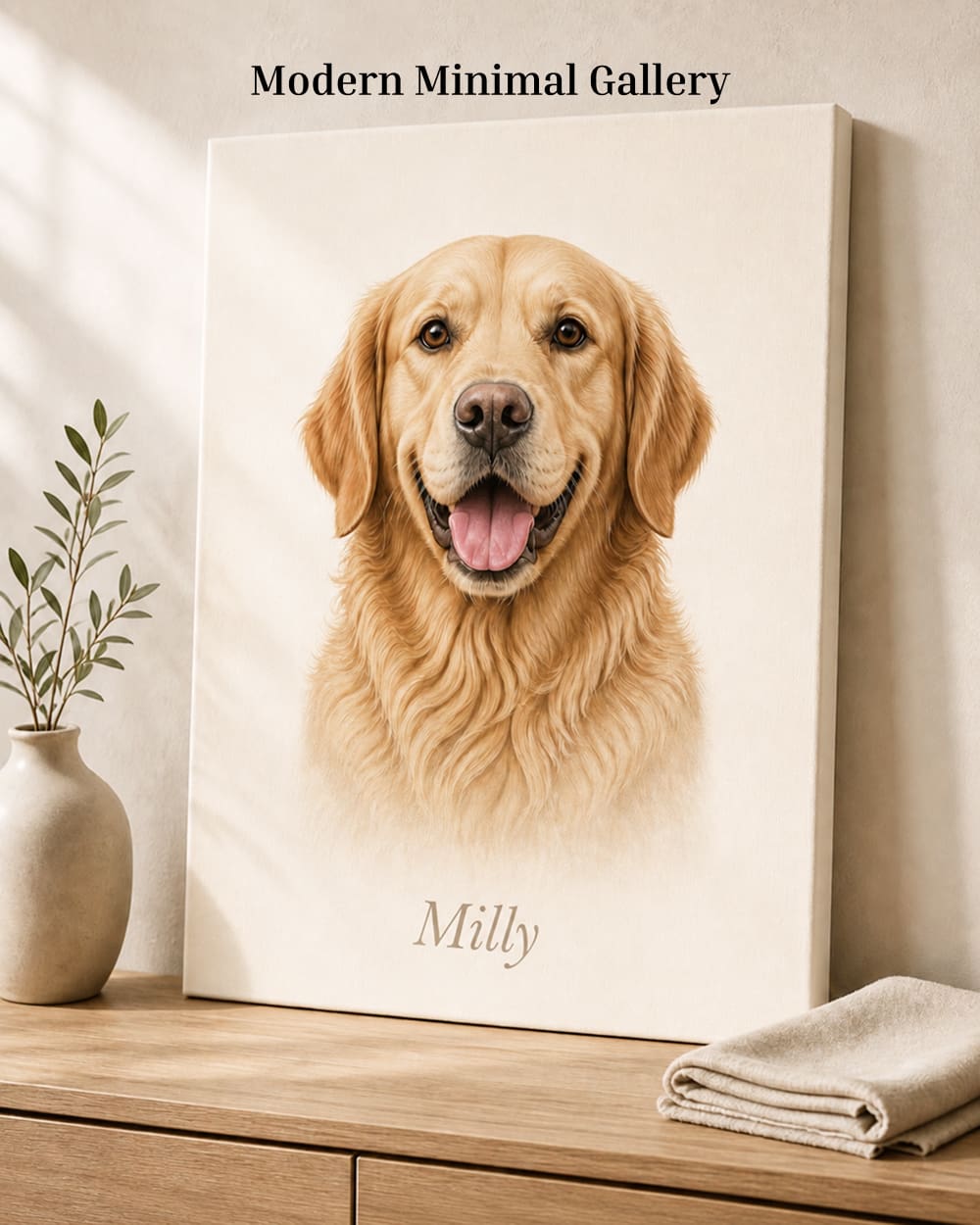 Custom Pet Portrait Canvas | Personalized Pet Photo Wall Art