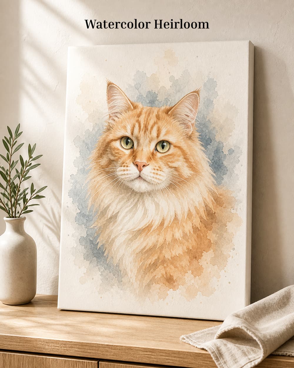 Custom Pet Portrait Canvas | Personalized Pet Photo Wall Art